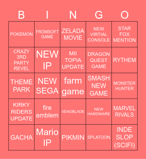 DIRECRT 2026 Bingo Card