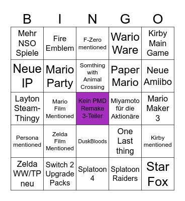 Direct Bingo - 09.06.2026 Bingo Card