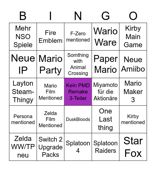 Direct Bingo - 09.06.2026 Bingo Card