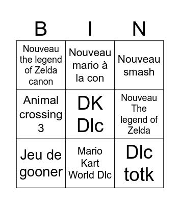 Bingz Bingo Card