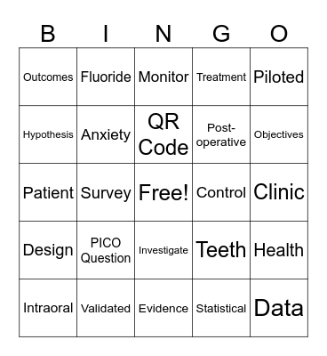 CORE Bingo Card