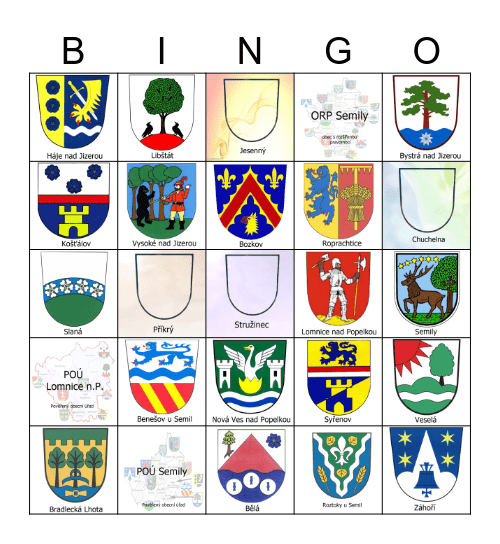 ORP Semily Bingo Card