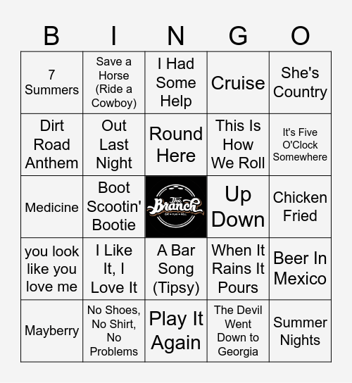 Country Summer Bingo Card