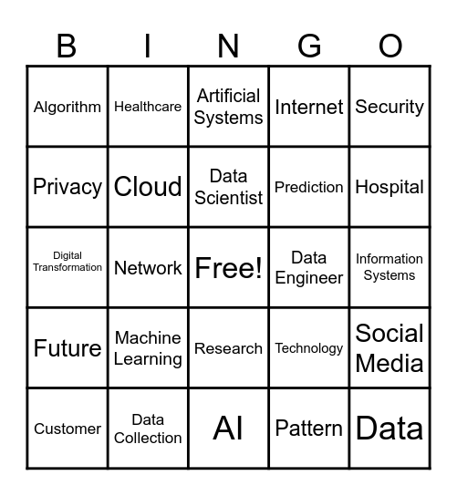 DATA BASE Bingo Card