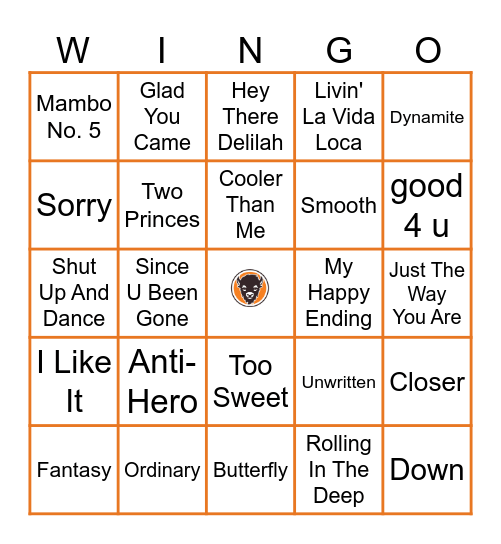 Manager's Only - WINGO Bingo Card