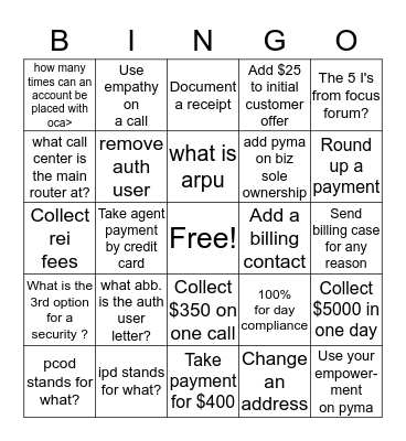 Tenured Treasure Treat Time Bingo Card