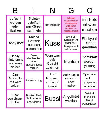 Pride Bingo Card