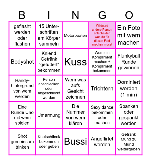 Pride Bingo Card