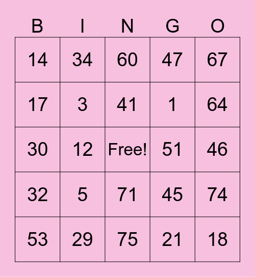 yow Bingo Card