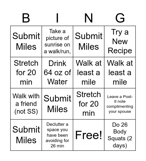 June Bingo '26 Bingo Card