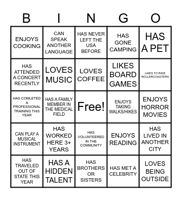 CATS TEAM DAY BINGO Card