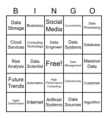 BIG DATA Bingo Card