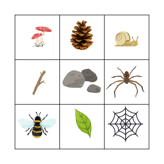 Nature Bingo Card