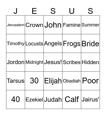 Trivia Bingo Card