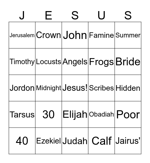 Trivia Bingo Card