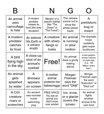 Life on Our Planet Bingo Card
