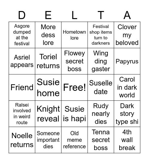Chapter 5 bingo Card
