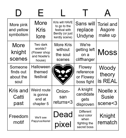 DELTARUNE CHAPTER 5 BINGO Card