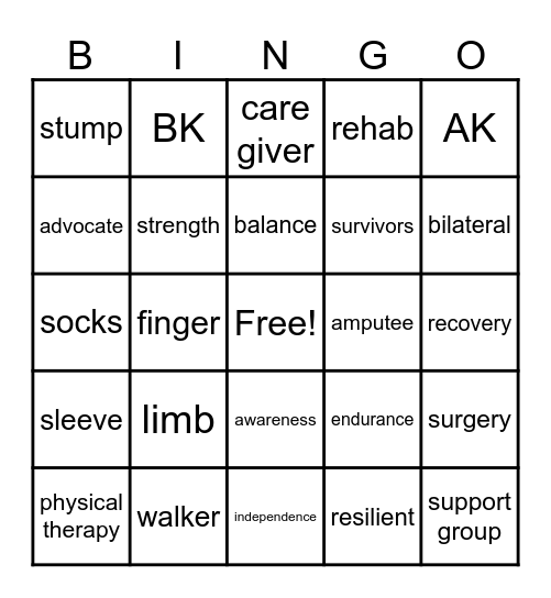 Severed Survivors Bingo Card