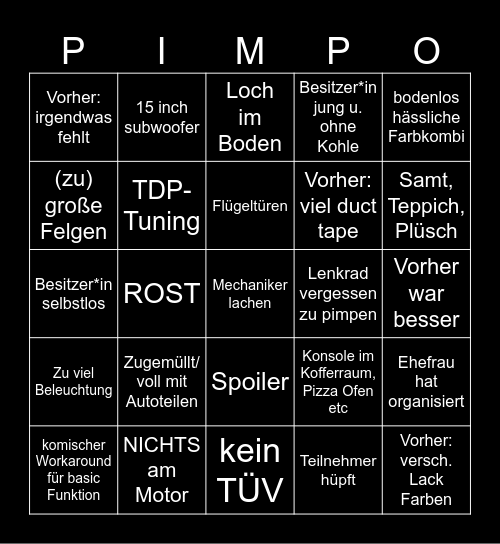 Pimp my Bingo Card