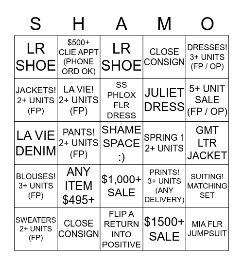 MP FEB CONTEST Bingo Card