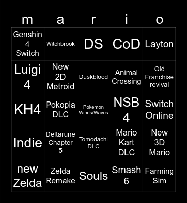 Direct Bingo Card