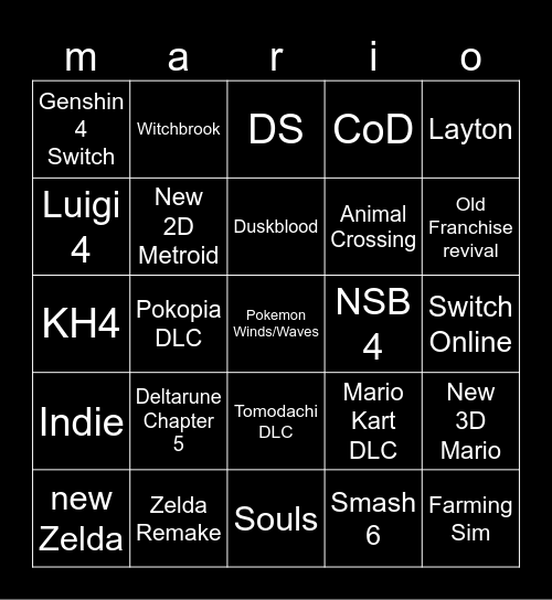 Direct Bingo Card