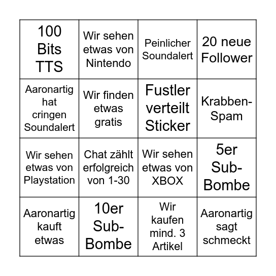 Bingo Card