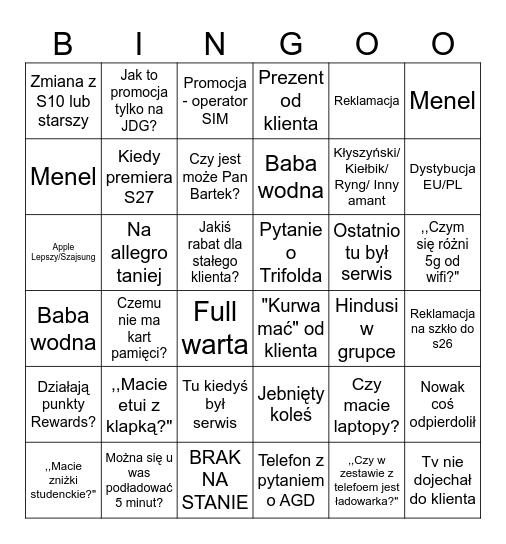 Czerwiec Bingo Card
