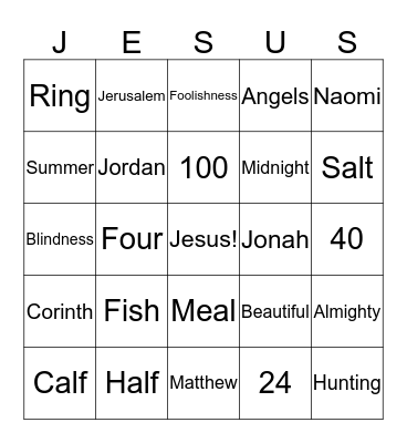 Bingo Card
