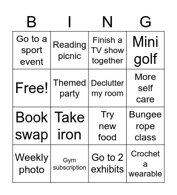 Bingo 2026 Bingo Card
