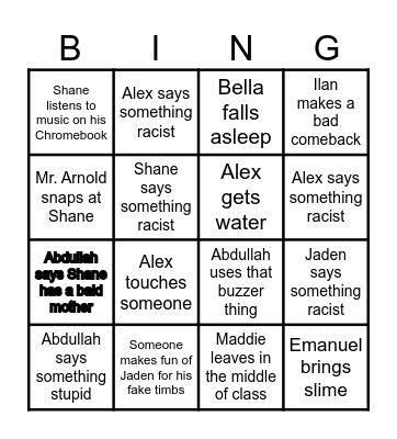 US History II 4B Bingo Card