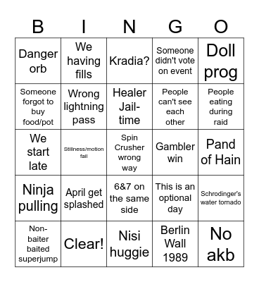 CookieJAR TEA Bingo V1.1 Bingo Card