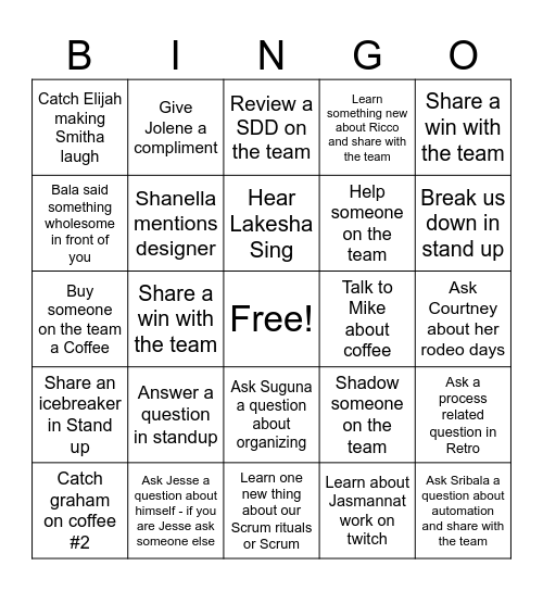 Zig Bingo Card