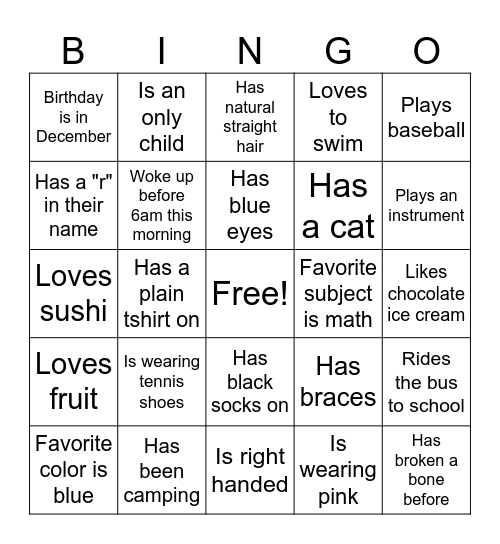 #2 Bingo Card