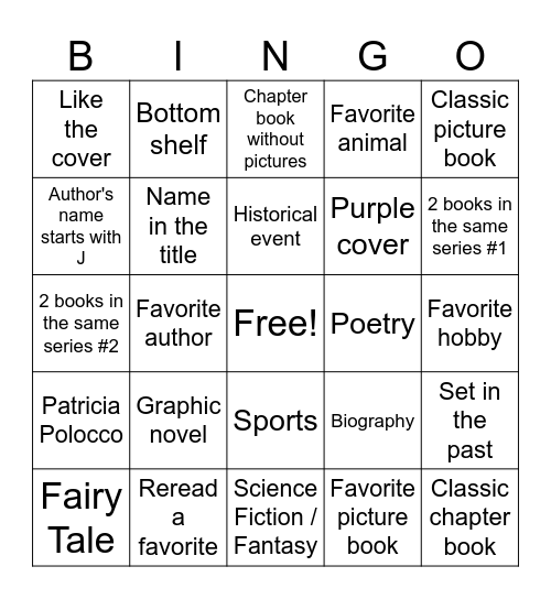 Jenna Bingo Card