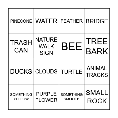 NATURE BINGO Card