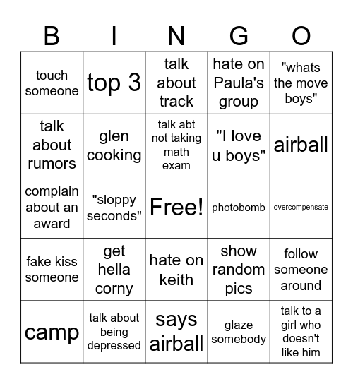 jack athletic banq Bingo Card