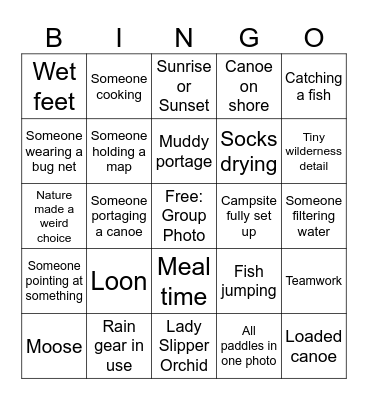BWCA Bingo Card