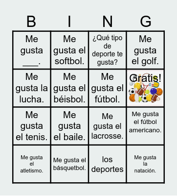 La Loteria - Los Deportes Bingo Card