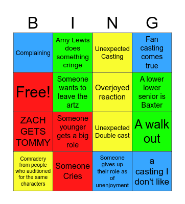 ARTZ B-B-B-BINGO!!!!! Bingo Card