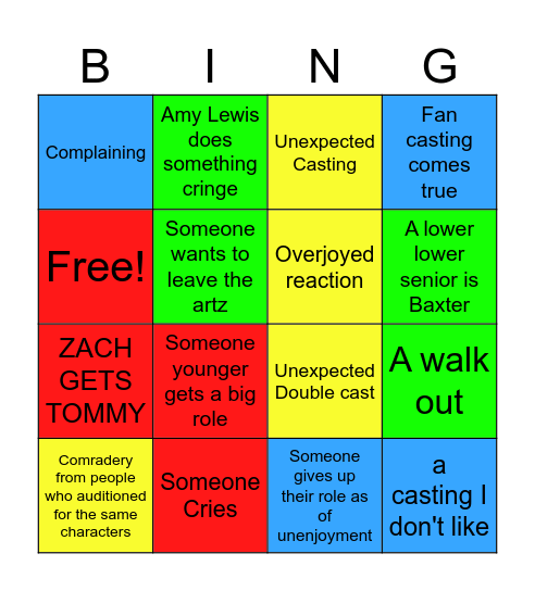 ARTZ B-B-B-BINGO!!!!! Bingo Card