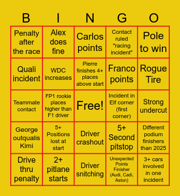 Barcelona Bingo! Bingo Card
