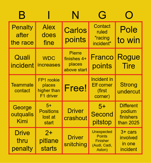 Barcelona Bingo! Bingo Card