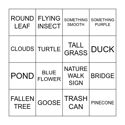NATURE BINGO Card