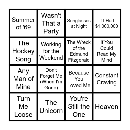 Canada Eh! Bingo Card