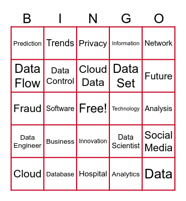 BIG DATA Bingo Card