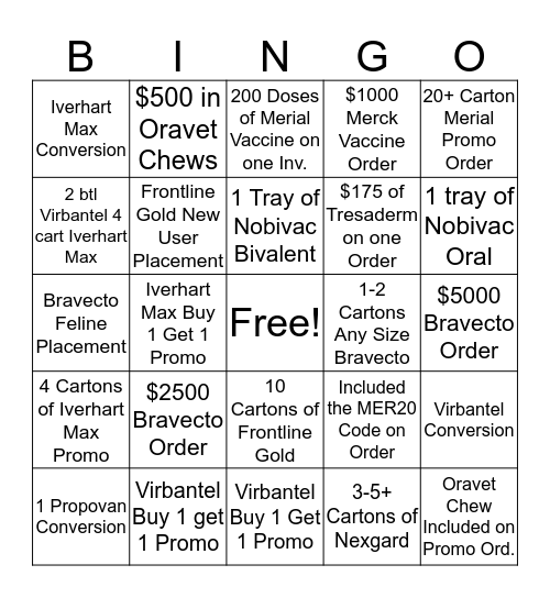 February Focus Bingo! Week 1 Bingo Card