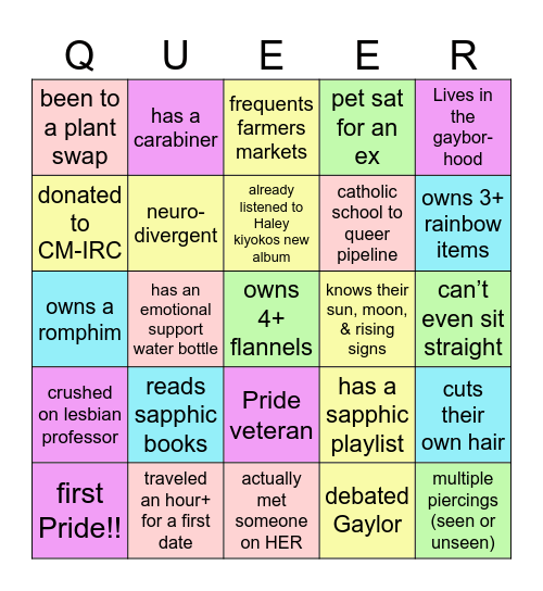 GAY-O WAS HER NAME-OH Bingo Card