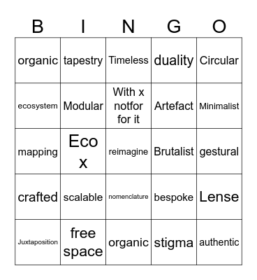 Design Buzz-word Bingo Card